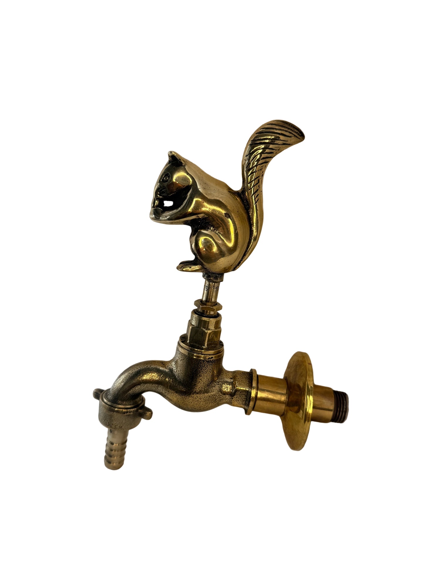 Vintage Solid Brass Garden Hose Animal Tap (Squirrel)