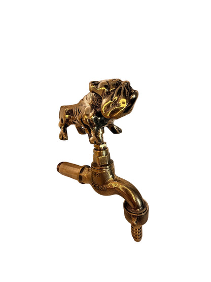 Vintage Solid Brass Garden Hose Tap with Bulldog Handle