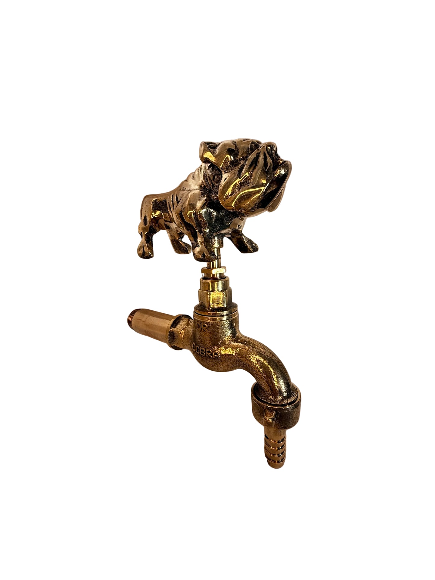 Vintage Solid Brass Garden Hose Tap with Bulldog Handle