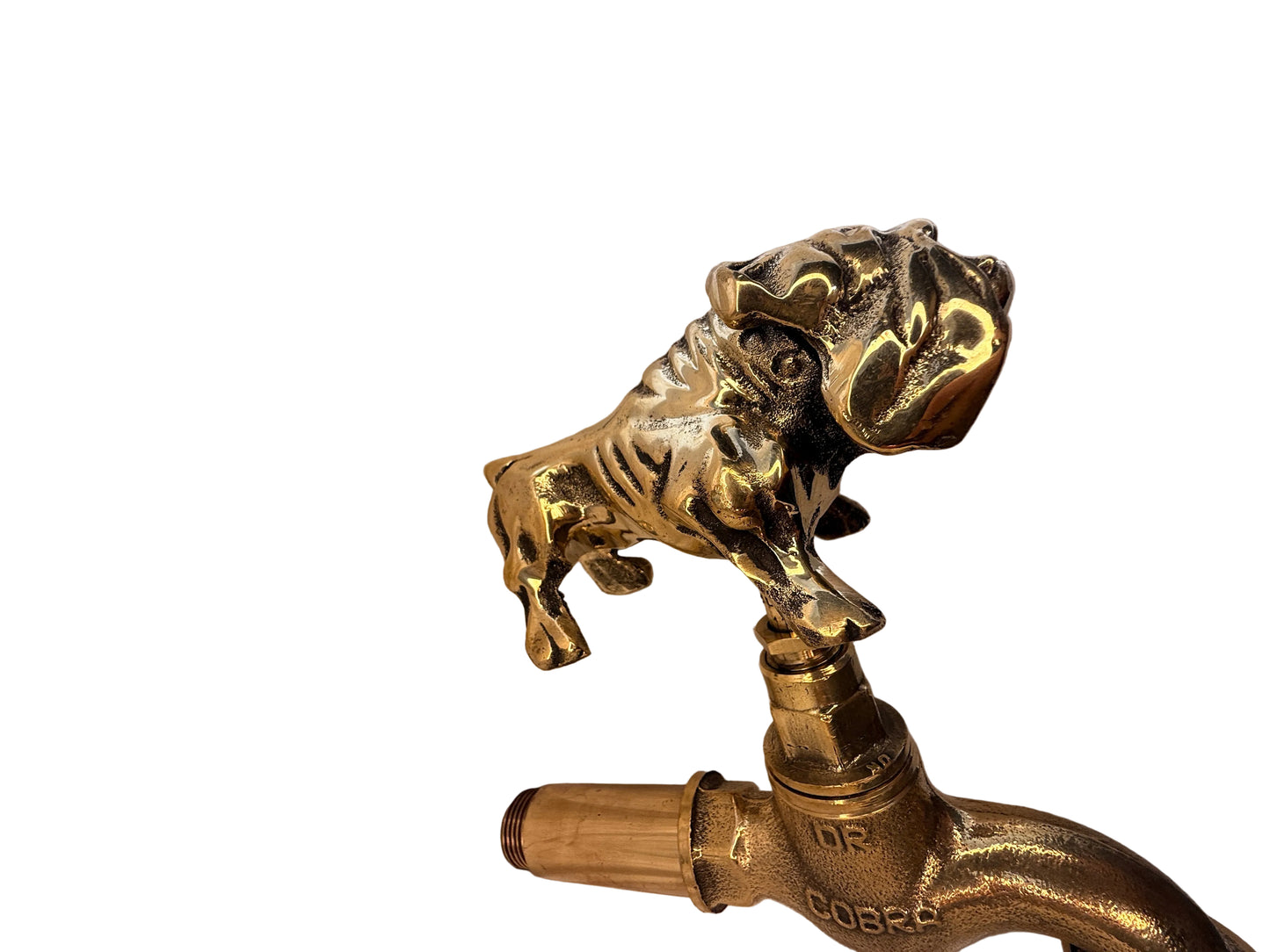 Vintage Solid Brass Garden Hose Tap with Bulldog Handle