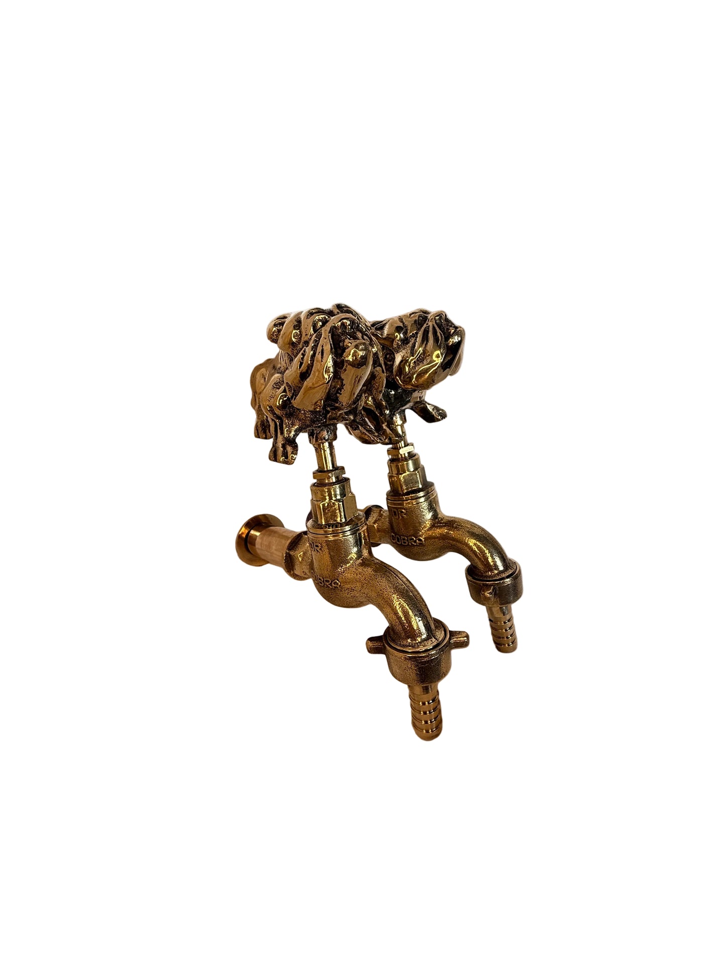 Vintage Solid Brass Garden Hose Tap with Bulldog Handle