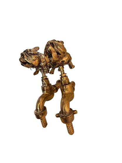 Vintage Solid Brass Garden Hose Tap with Bulldog Handle