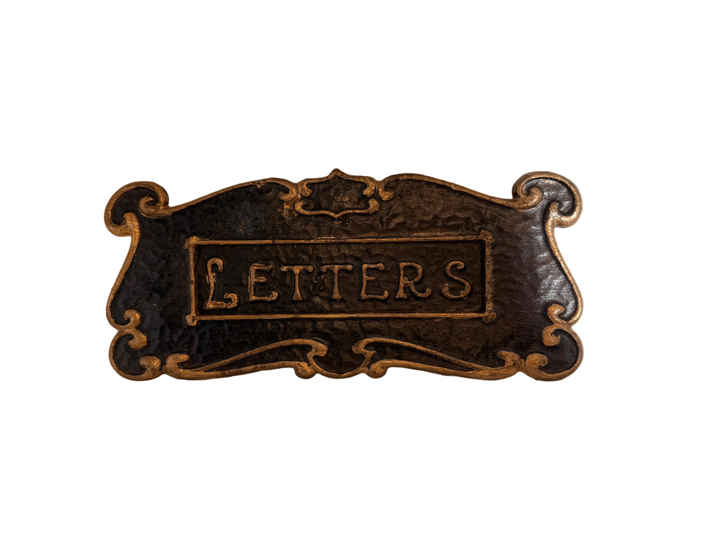 Antique Art Nouveau-Style Door Mail Slot