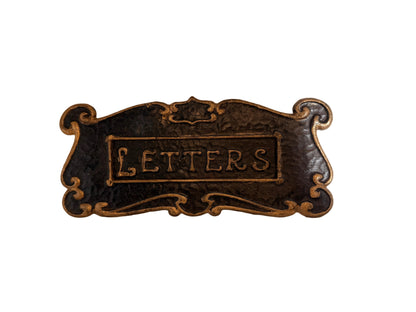 Antique Art Nouveau-Style Door Mail Slot