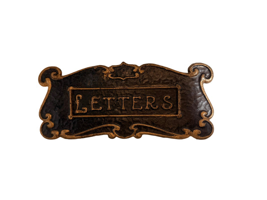 Antique Art Nouveau-Style Door Mail Slot