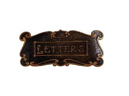 Antique Art Nouveau-Style Door Mail Slot