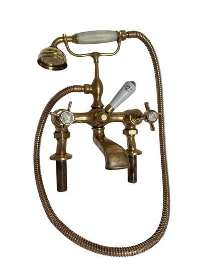 Solid Brass Pillar Mounted Bath Mixer