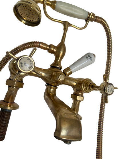 Solid Brass Pillar Mounted Bath Mixer