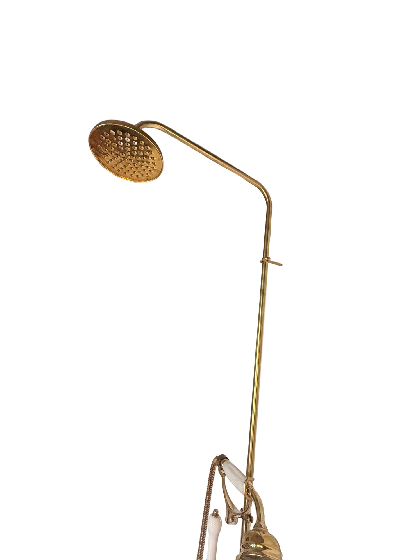 Exposed Solid Brass Shower Set with Telephone Hand Shower