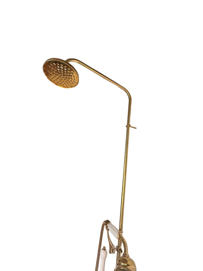 Exposed Solid Brass Shower Set with Telephone Hand Shower