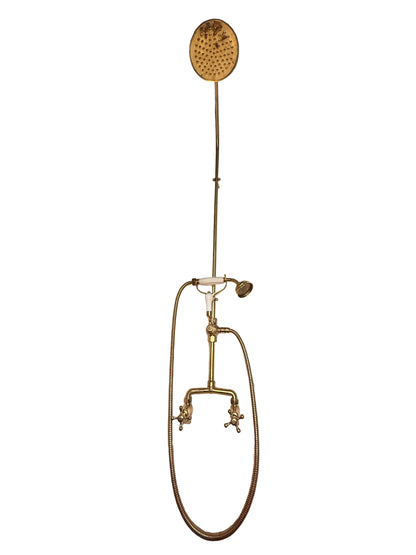 Exposed Solid Brass Shower Set with Telephone Hand Shower