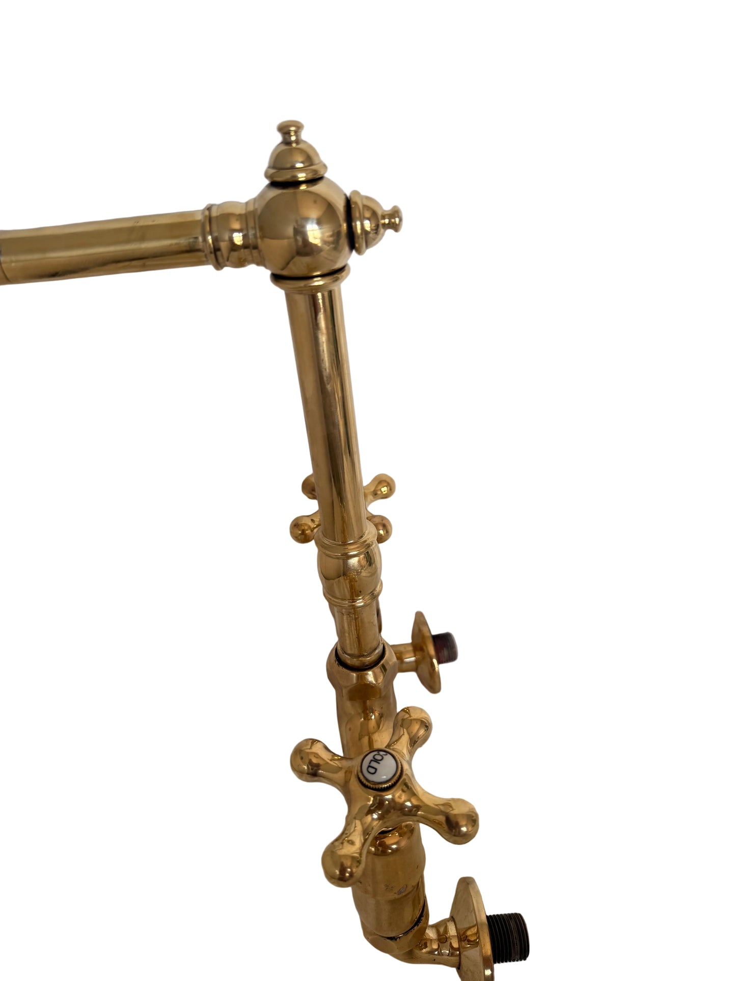 Wall-Mounted Brass Kitchen Bridge Mixer Tap