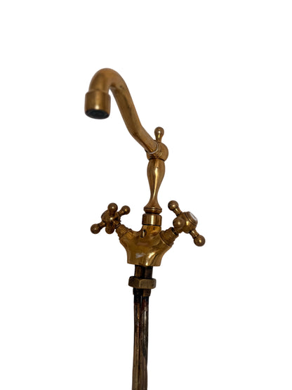 Vintage-Style Solid Brass Kitchen Mixer