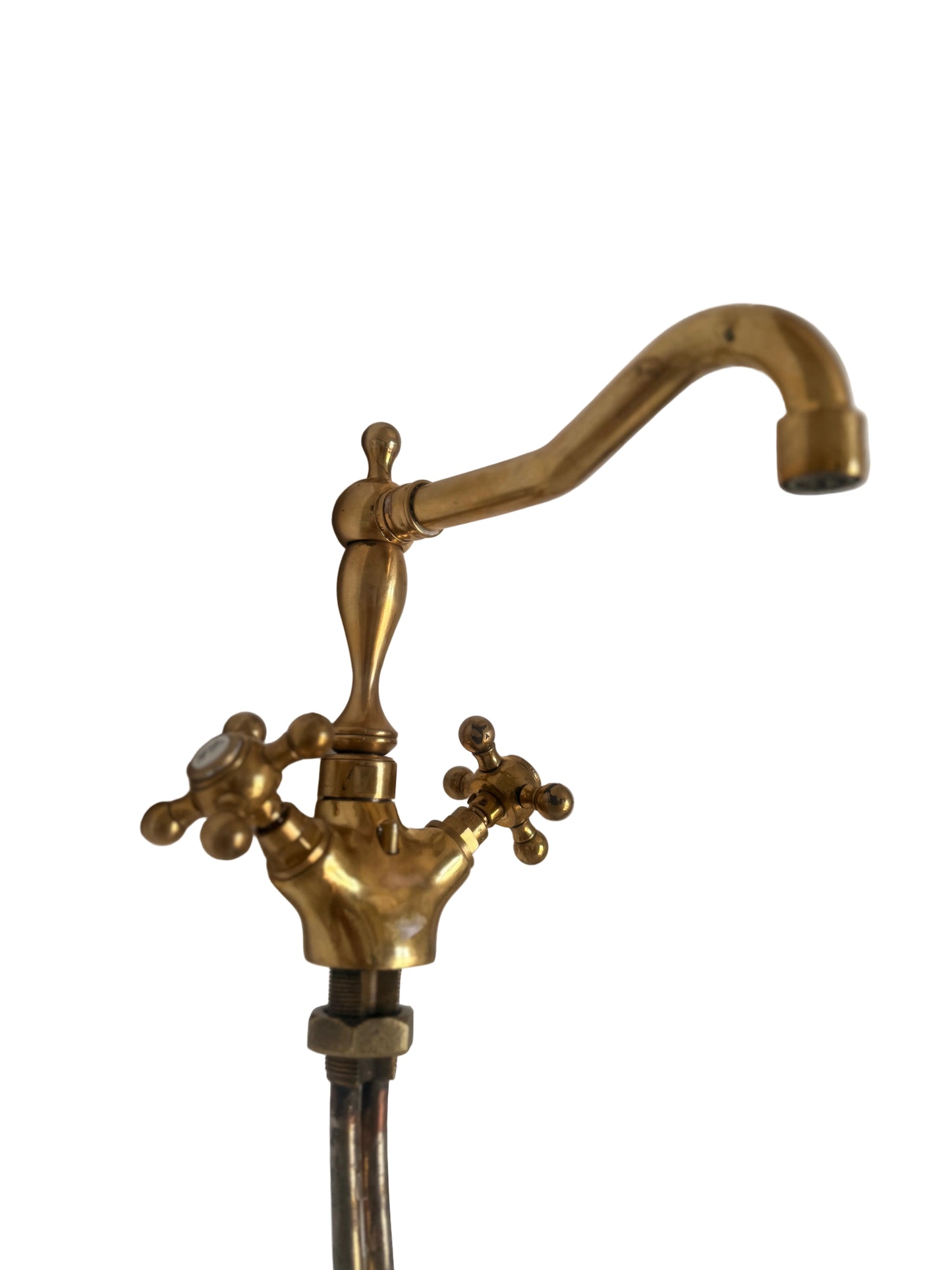 Vintage-Style Solid Brass Kitchen Mixer