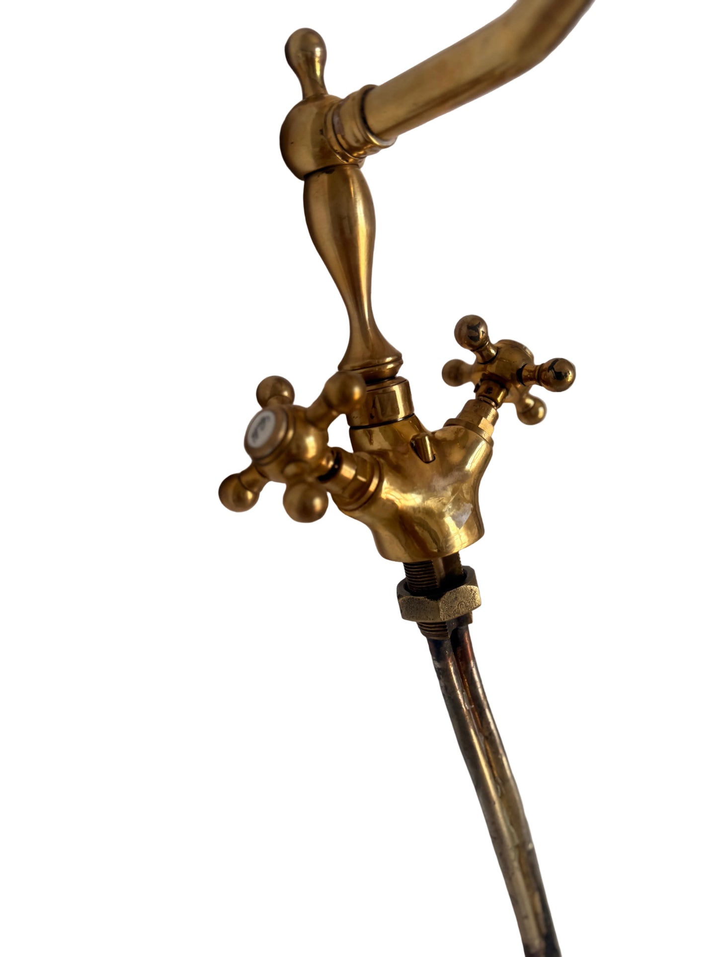 Vintage-Style Solid Brass Kitchen Mixer