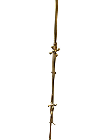 Solid Brass Floor Mounted Cold Water Shower with Foot Tap