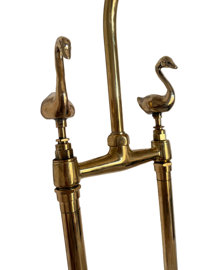 Customised Solid Brass Freestanding Mixer Tap with Bird Handles