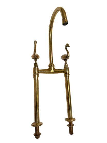 Customised Solid Brass Freestanding Mixer Tap with Bird Handles