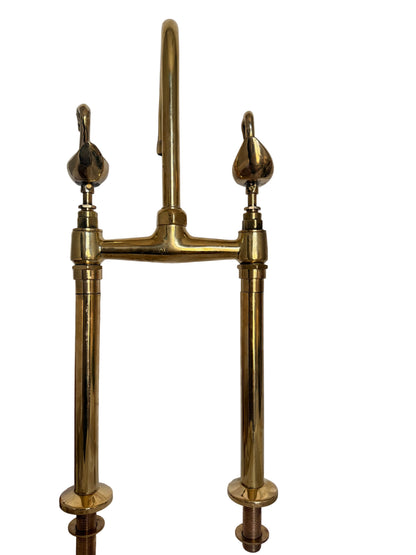 Customised Solid Brass Freestanding Mixer Tap with Bird Handles