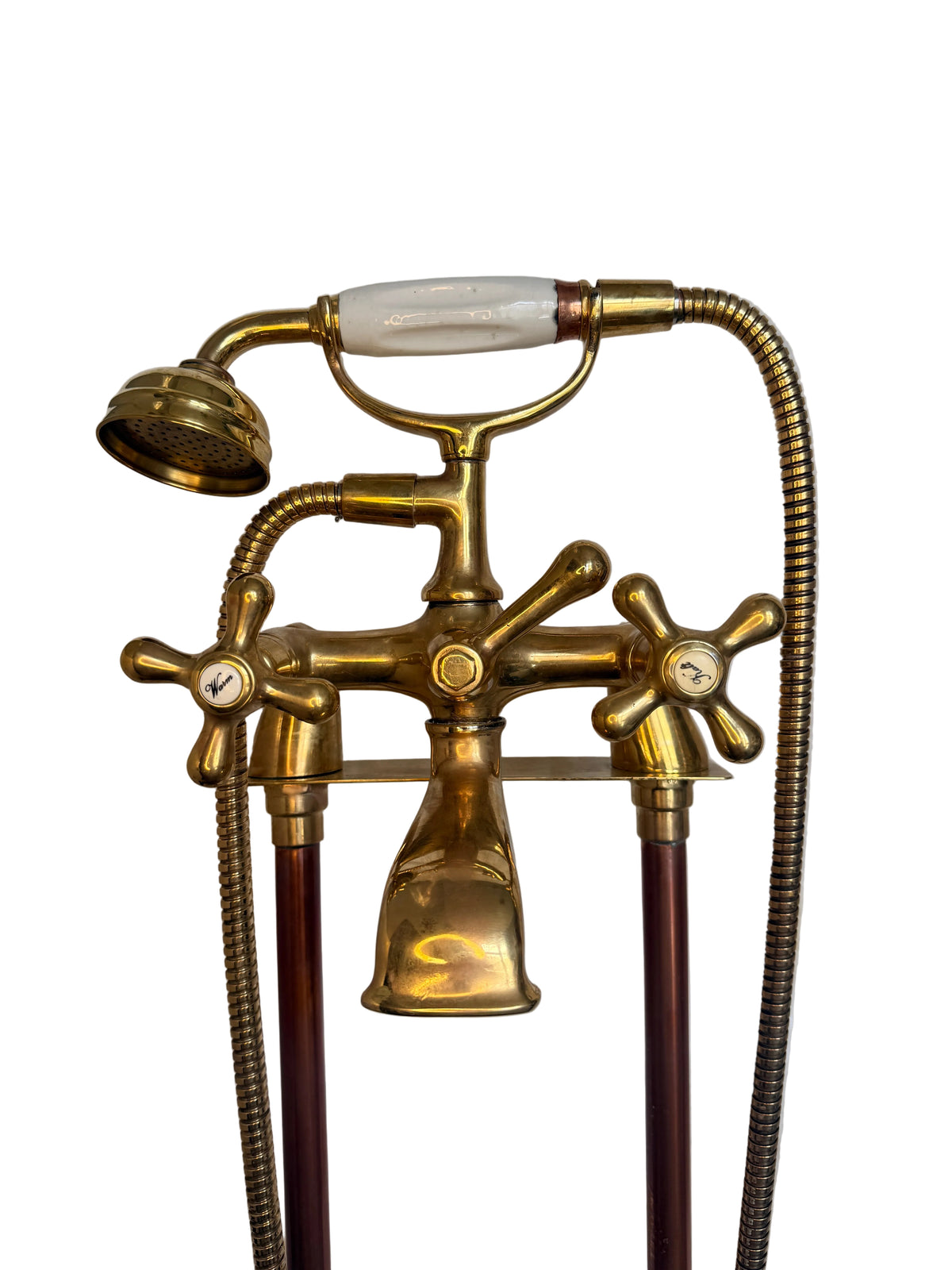 Solid Brass Antique-Style Freestanding Bath Mixer