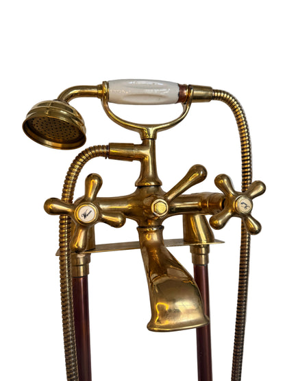 Solid Brass Antique-Style Freestanding Bath Mixer