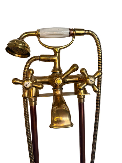 Solid Brass Antique-Style Freestanding Bath Mixer