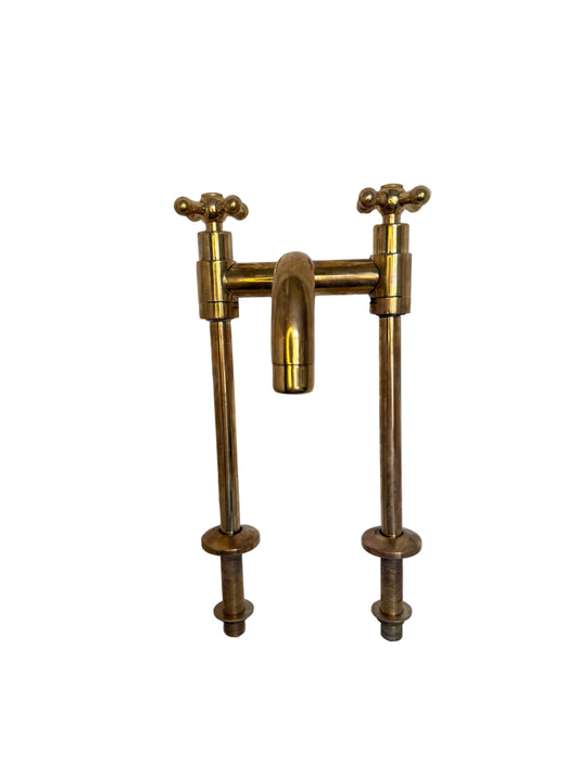 Vintage-Style Solid Brass Pillar Mixer Tap