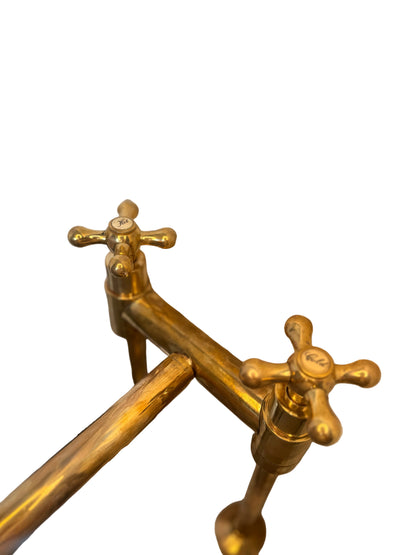 Vintage-Style Solid Brass Pillar Mixer Tap