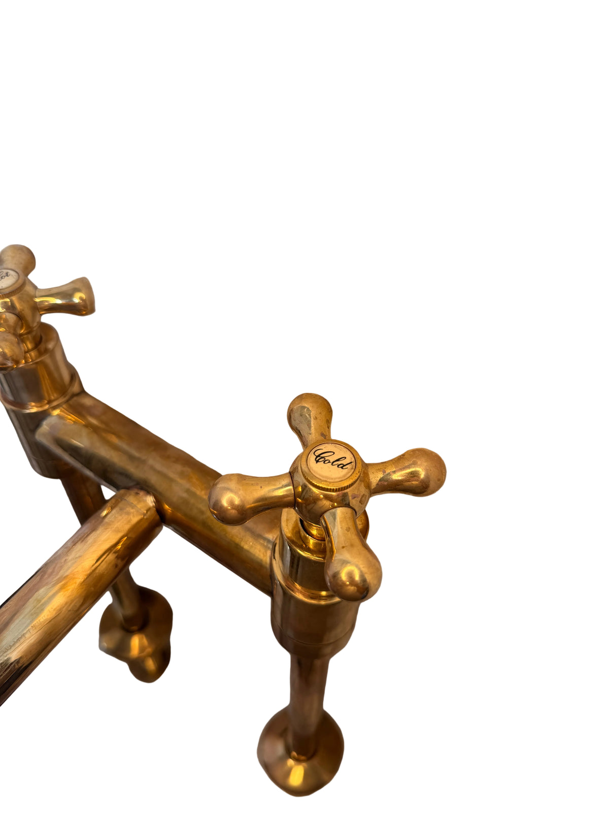 Vintage-Style Solid Brass Pillar Mixer Tap