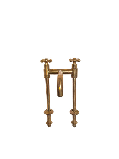 Vintage-Style Solid Brass Pillar Mixer Tap