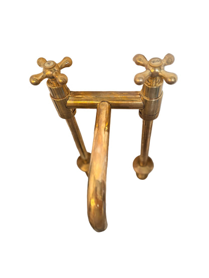 Vintage-Style Solid Brass Pillar Mixer Tap