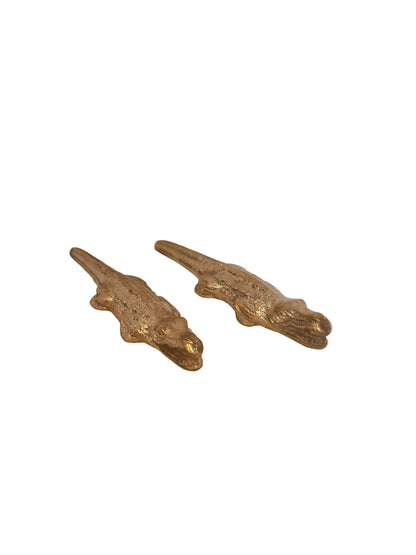 Solid Brass Alligator Figurines