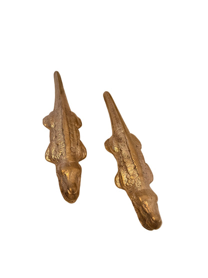 Solid Brass Alligator Figurines