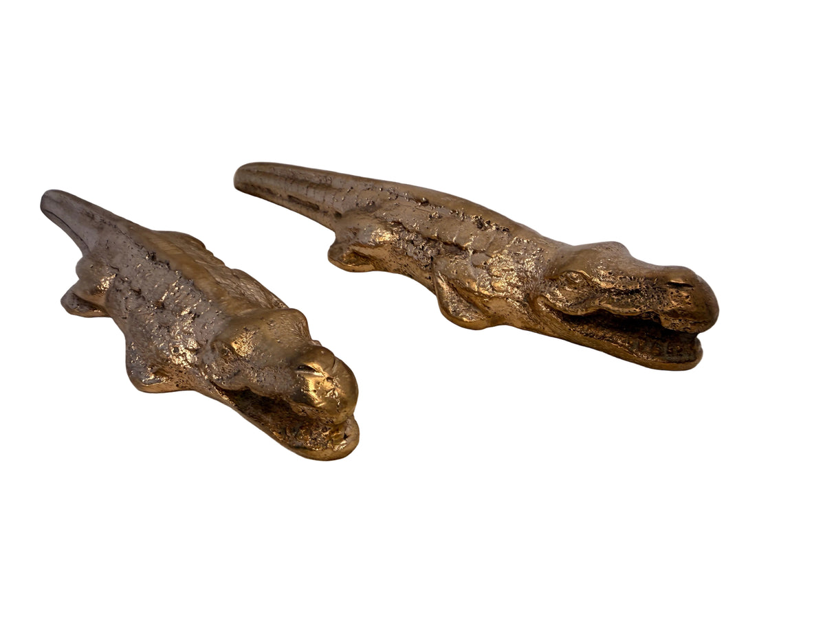 Solid Brass Alligator Figurines