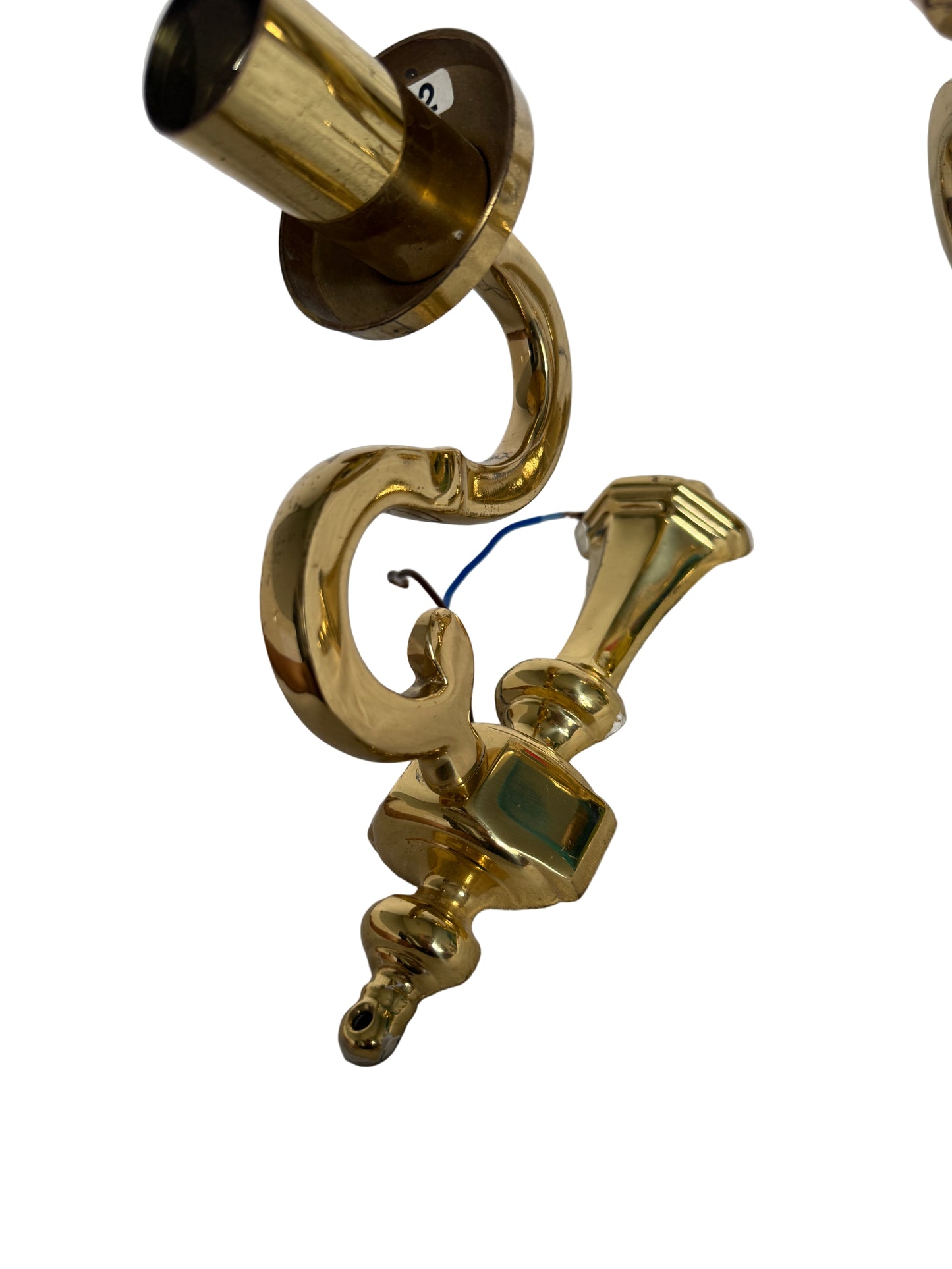 Brass Two Scroll Arm Sconce Wall Light