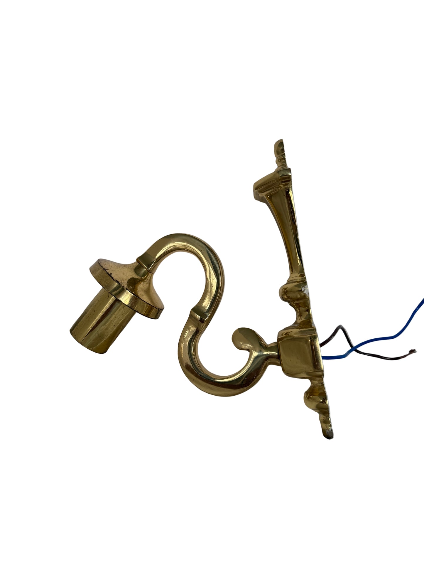 Brass Two Scroll Arm Sconce Wall Light