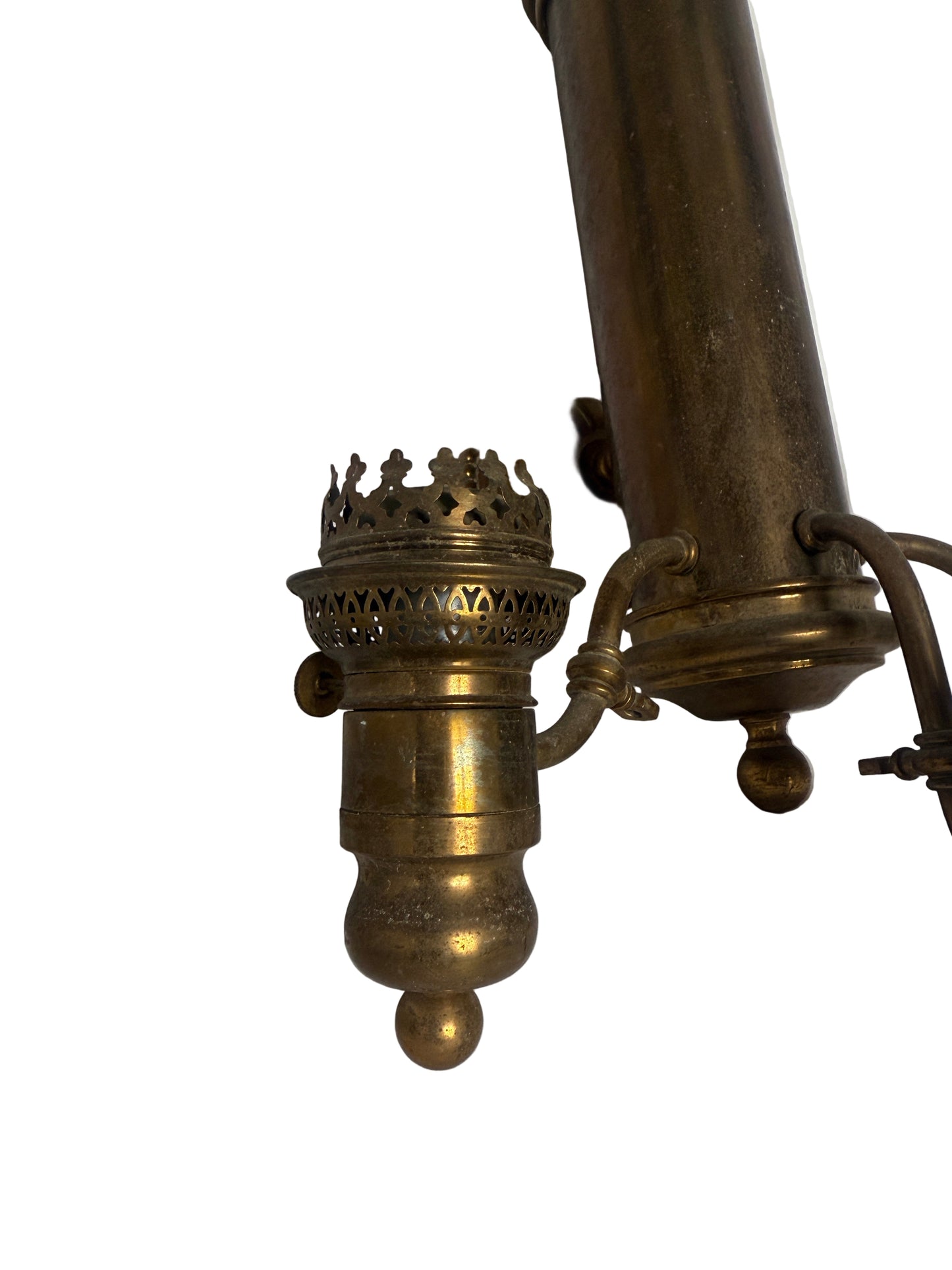 Antique French Brass Railroad Sconce