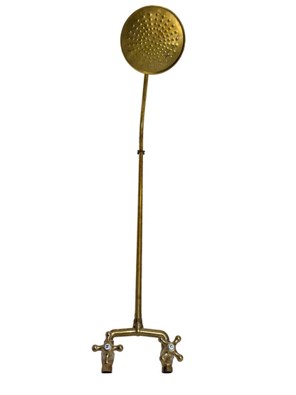 Exposed solid brass shower set with straight finish