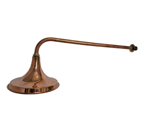 Solid Copper Cone Shower Rose and Arm