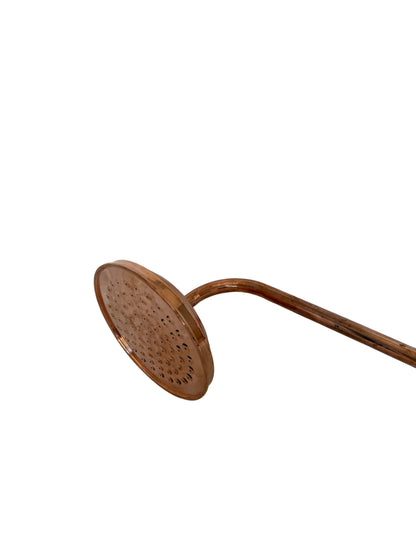 Exposed Solid Brass & Copper Shower Set with Straight Finish & Copper Rose