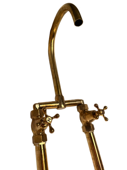 Solid brass customised pillar kitchen mixer
