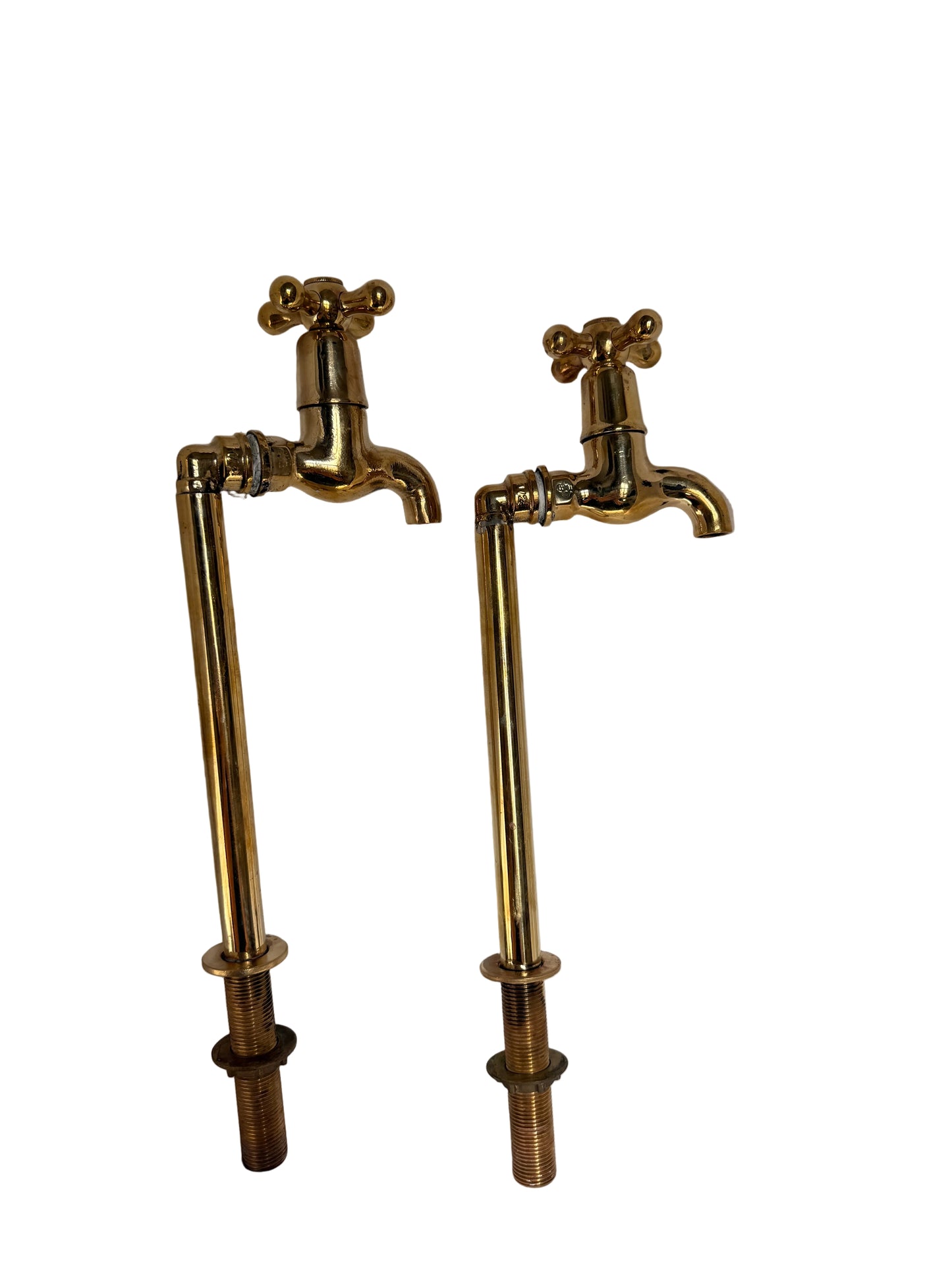 Solid Brass Vintage-Style Pillar-Mounted Taps