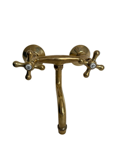 Solid Brass Wall Mounted Kitchen Mixer