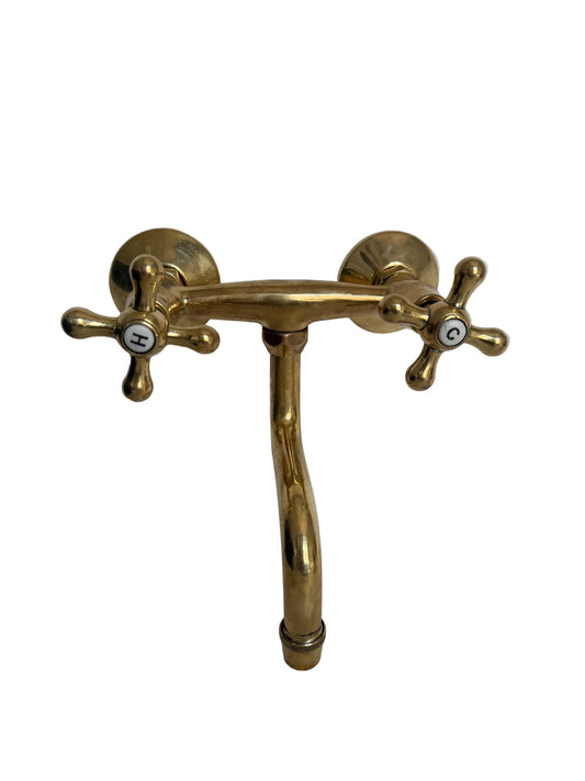 Solid Brass Wall Mounted Kitchen Mixer