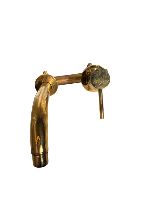 Solid Brass Wall-Mounted Basin Mixer Tap
