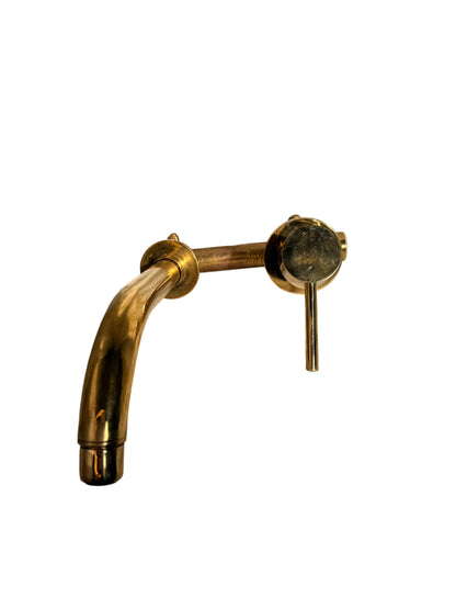 Solid Brass Wall-Mounted Basin Mixer Tap