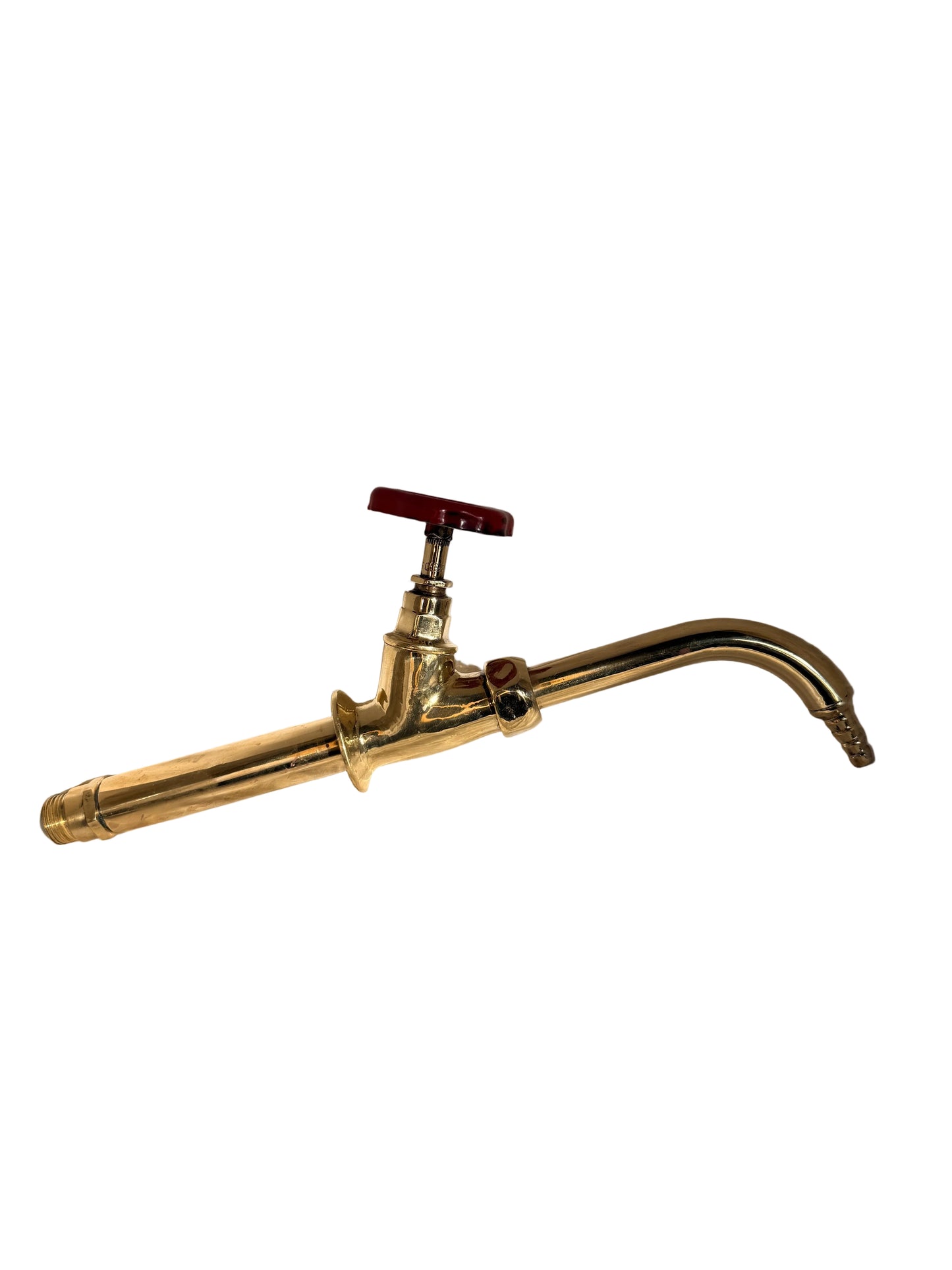 Brass Garden Tap with Red Handle