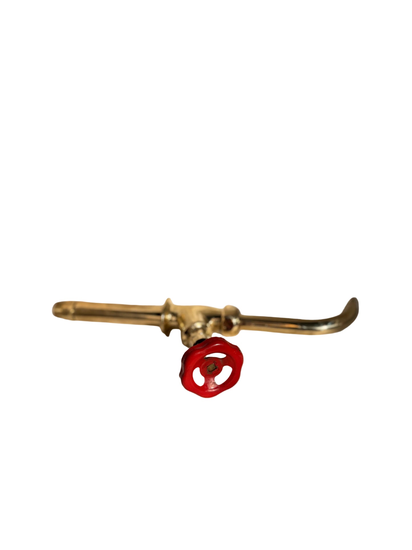 Brass Garden Tap with Red Handle