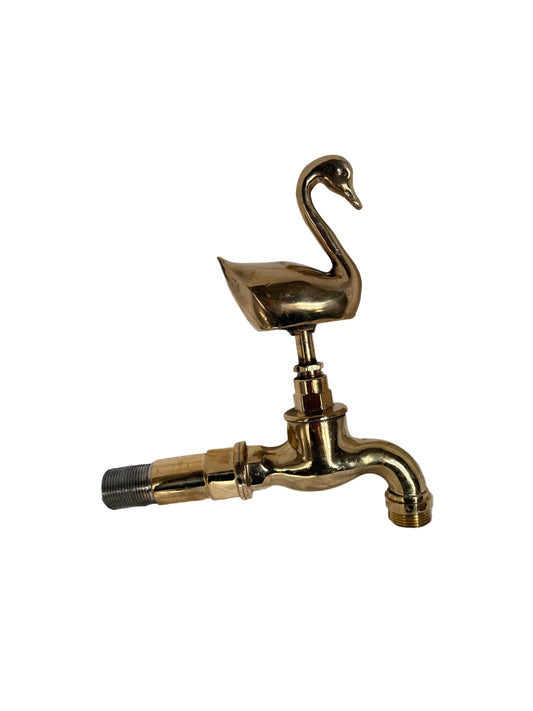 Solid Brass Animal Tap-Swan