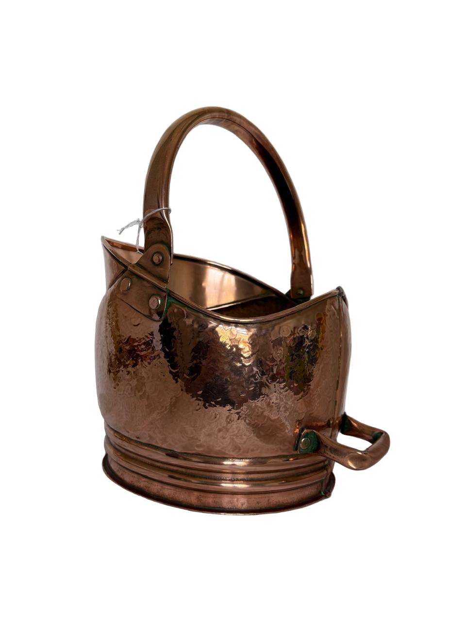 Vintage Hand-Hammered Copper Coal Scuttle